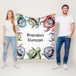 Cobertor De Velo Monstros Coloridos 3º. Presente de festa de aniver