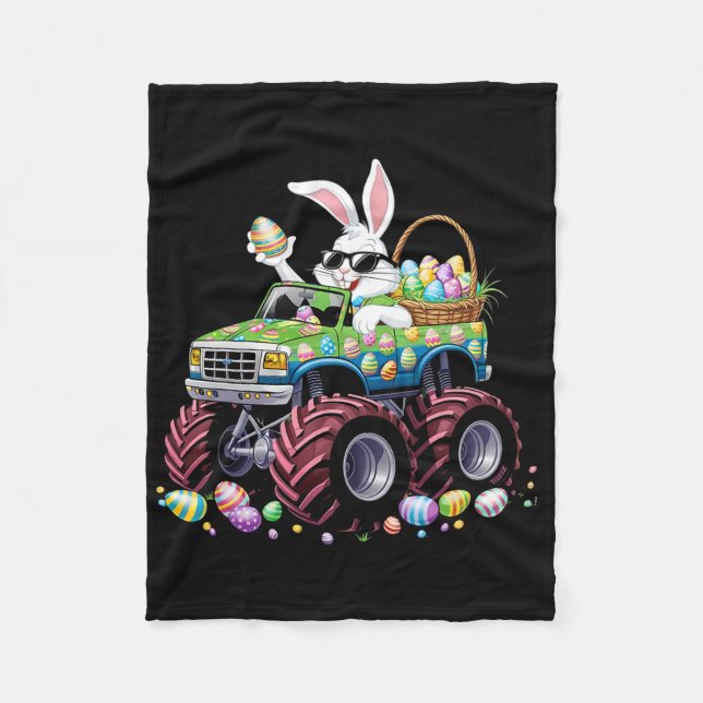Cobertor De Velo Monstros de Felz pascoa Bunny Monster Alojam Crian (Frente)
