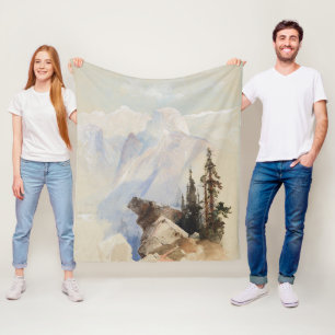 Cobertor De Velo Montagens Meio Dome Yosemite Watercolor Paisagem