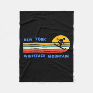 Cobertor De Velo Montanha Whiteface Nova York Esqui Esquiador Esqui