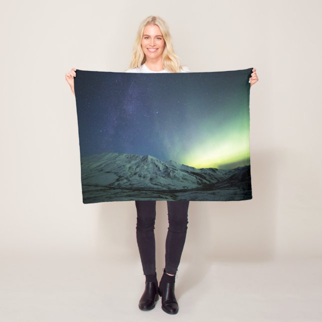 Cobertor De Velo Montanhas | Aurora Borealis e Via Látea do Alasca (In Situ)