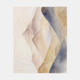 Cobertor De Velo Montanhas beges abstrato minimalísticas de aquarel