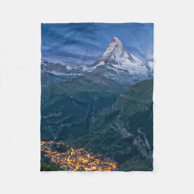 Cobertor De Velo Montanhas | Matterhorn, Zermatt, Alpes Suíços (Frente)