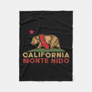 Cobertor De Velo Monte Nido Califórnia Vintage Urso Retro Estado
