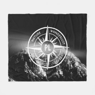 Cobertor De Velo Montes dramáticos do emblema da estrela da Compass