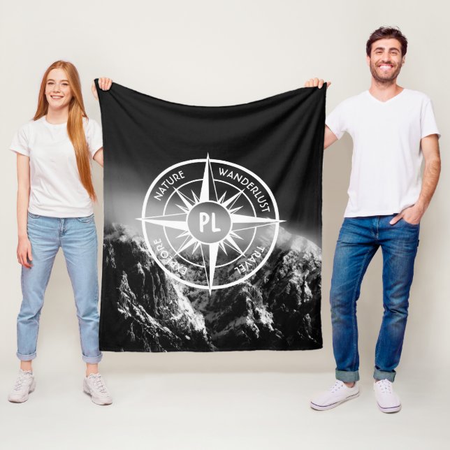 Cobertor De Velo Montes dramáticos do emblema da estrela da Compass (In Situ)