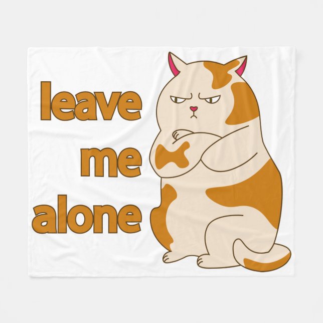 Cobertor De Velo Moody fat cat leave me alone (Frente (Horizontal))