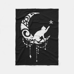 Cobertor De Velo Moon Gato Gato Estrela Mística Mulheres Celestiais