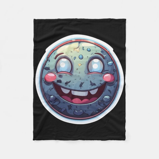 Cobertor De Velo Moon Smiley Sticker (Frente)
