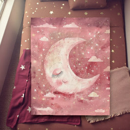 Cobertor De Velo Moonlit Rustic Red Nursery & Kids' Room