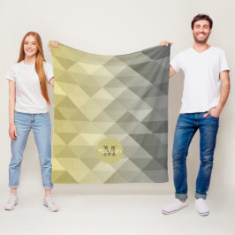 Cobertor De Velo Moonograma de Ombre Legal da Cinza amarela