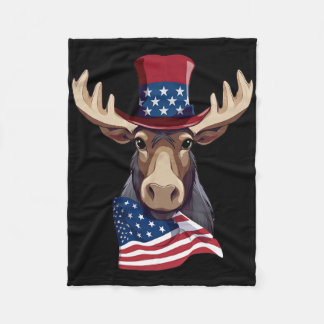 Cobertor De Velo Moose com Patriótica Independência Americana de Ba