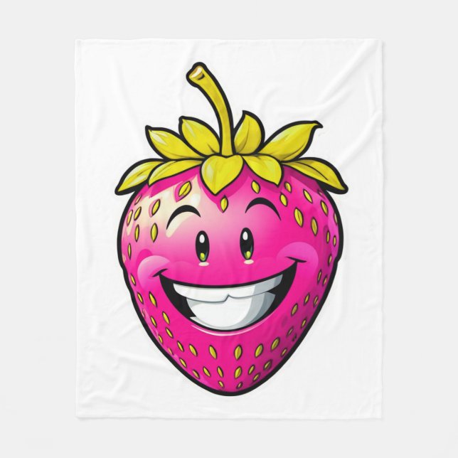 Cobertor De Velo Morango Rosa (Frente)