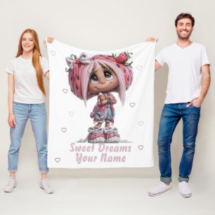 Cobertor De Velo Moranguito Personalizado 