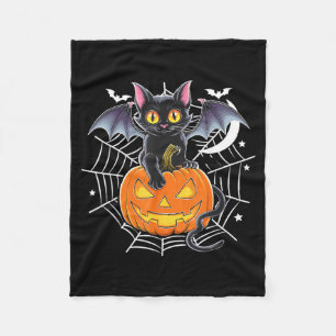Cobertor De Velo Morcego Halloween _ Gato Preto Asas de Morcego Gat
