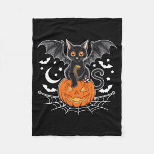 Cobertor De Velo Morcego Halloween _ Gato Preto Asas de Morcego Gat