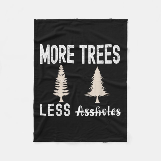 Cobertor De Velo More Trees Less Holes Ugly Christmas Sweater  (Frente)