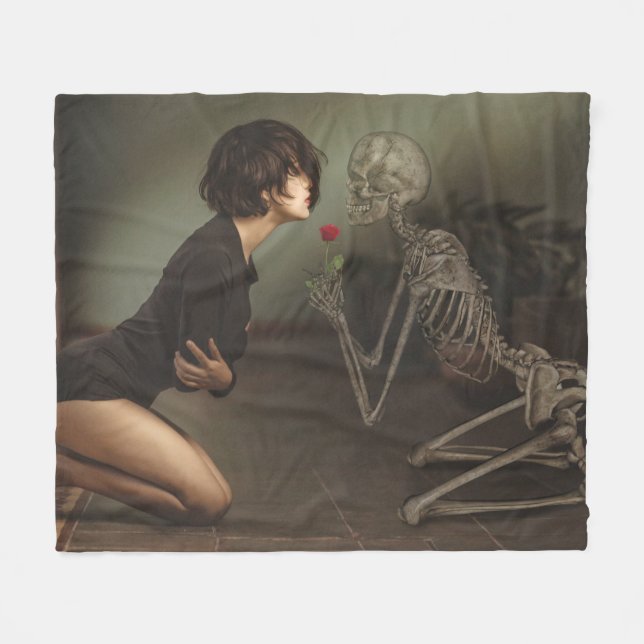 Cobertor De Velo Morte e jovem mulher (Frente (Horizontal))