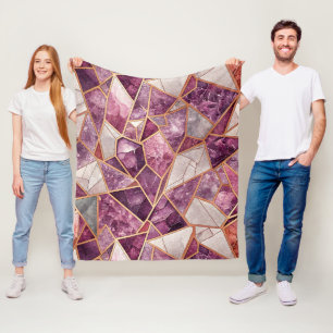 Cobertor De Velo Mosaico de Ámbar – Vidro Rachado - Roxo