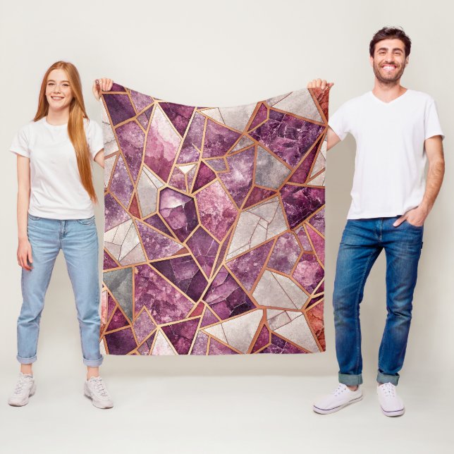 Cobertor De Velo Mosaico de Ámbar – Vidro Rachado - Roxo (In Situ)