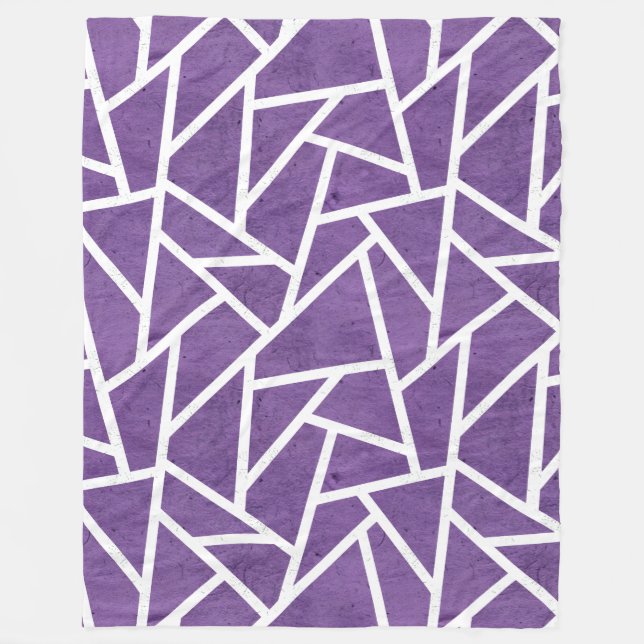 Cobertor De Velo Mosaico roxo e branco (Frente)