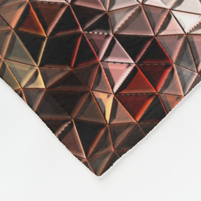 Cobertor De Velo Mosaico triangular castanho com alivio leve (Quina)