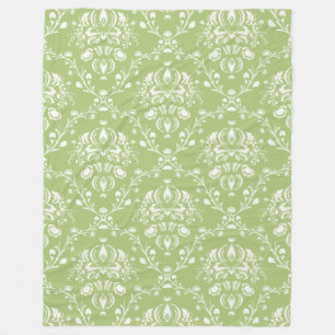 Cobertor De Velo Moss Green Damask