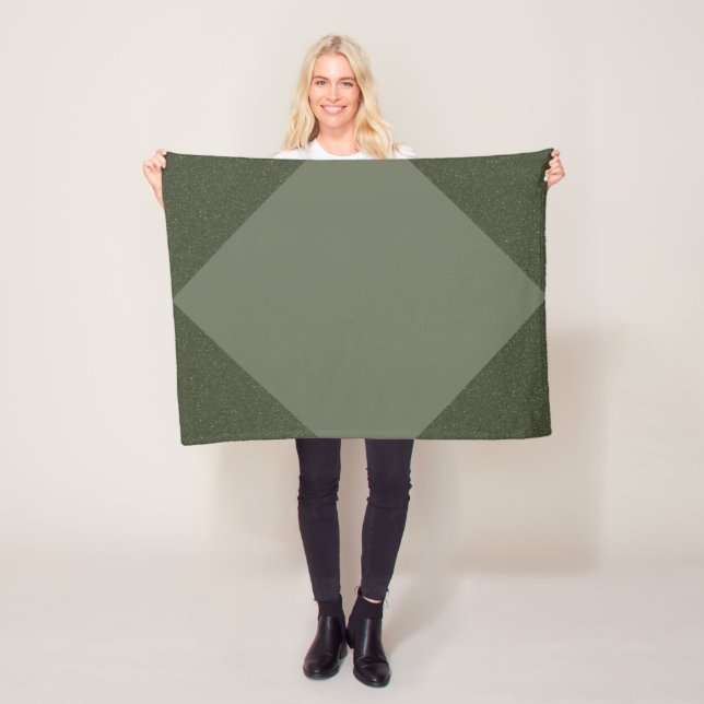Cobertor De Velo Moss Green Diamond Fleece Blanket (In Situ)