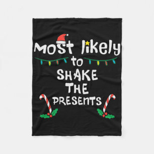 Cobertor De Velo Most Likely Shake Presents Natal Xmas Família M
