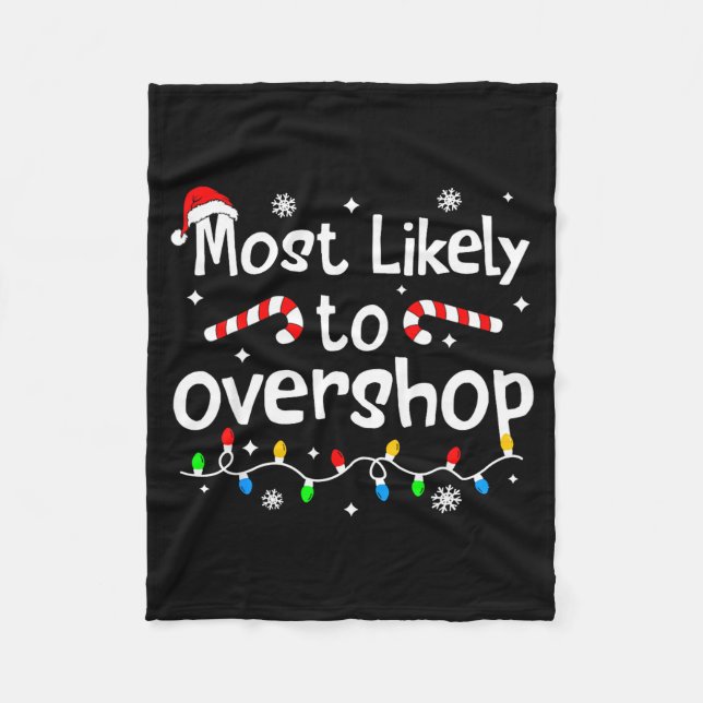 Cobertor De Velo Most Likely To Overshop Shopng C-hristmas Matching (Frente)