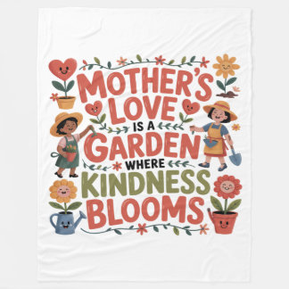 Cobertor De Velo Mother’s Love Is A Garden Where Kindness Blooms