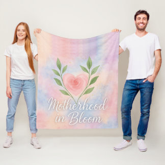 Cobertor De Velo Motherhood in Bloom Fleece Blanket – Floral Gift.