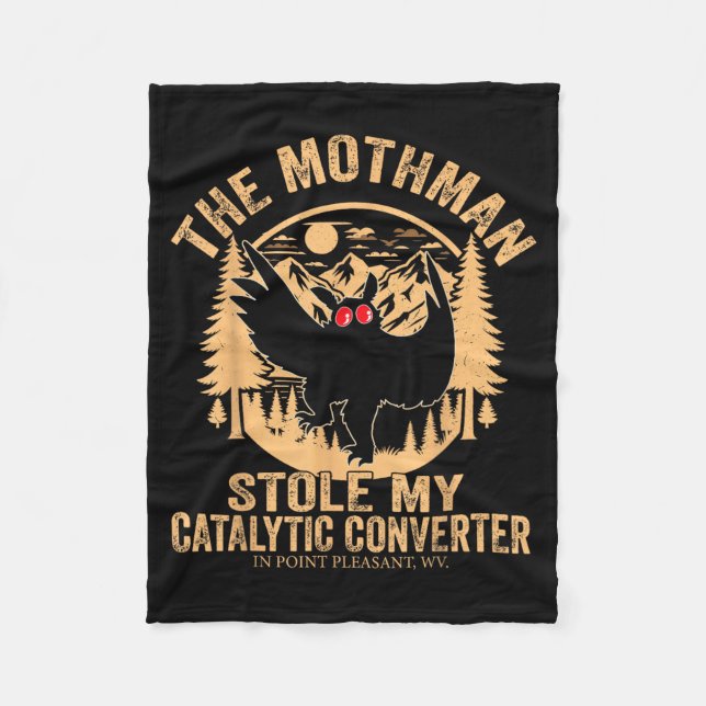 Cobertor De Velo Mothman Engraçado Roubou o Conversor Catalítico Mo (Frente)