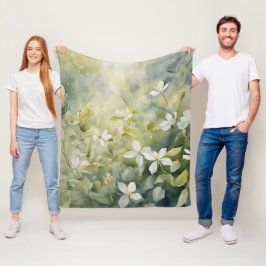 Cobertor De Velo Motif de flor branca