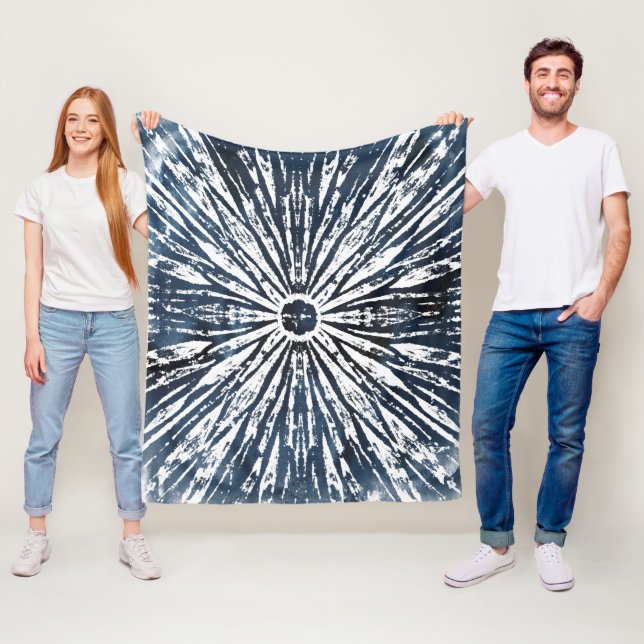 Cobertor De Velo Motif Radial de Tinta Indigo (In Situ)