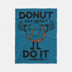 Cobertor De Velo Motivação de Fitness Levantando Peso de Donut de A