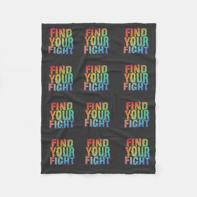 Cobertor De Velo Motivational Find Your Fight Quote Art (Frente)