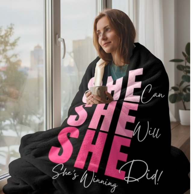 Cobertor De Velo Motivational Fleece Blanket for Women (Criador carregado)