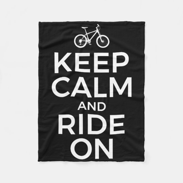 Cobertor De Velo Mountain Biking, Mountain Biker, Keep Calm And Rid (Frente)
