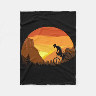 Cobertor De Velo Mountain Biking Retro Sunset Trail Rider 