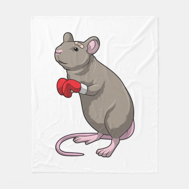 Cobertor De Velo Mouse at Boxing with Boxing gloves (Frente)