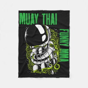 Cobertor De Velo Muay Thai Enrolado Astronauta, Mma, Kickboxing, Ji