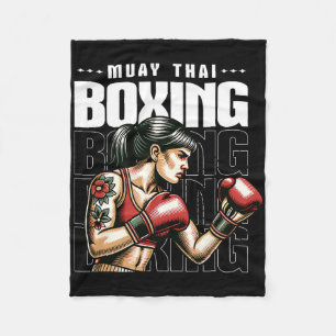 Cobertor De Velo Muay Thai Fighter Mma Vintage Martis Artes Marciai