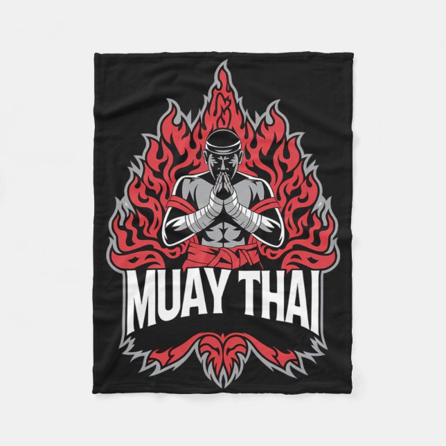 Cobertor De Velo Muay Thai Fighting - Thai Boxighter (Frente)