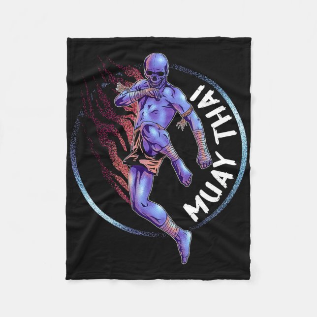 Cobertor De Velo Muay Thai Skeleton (Frente)