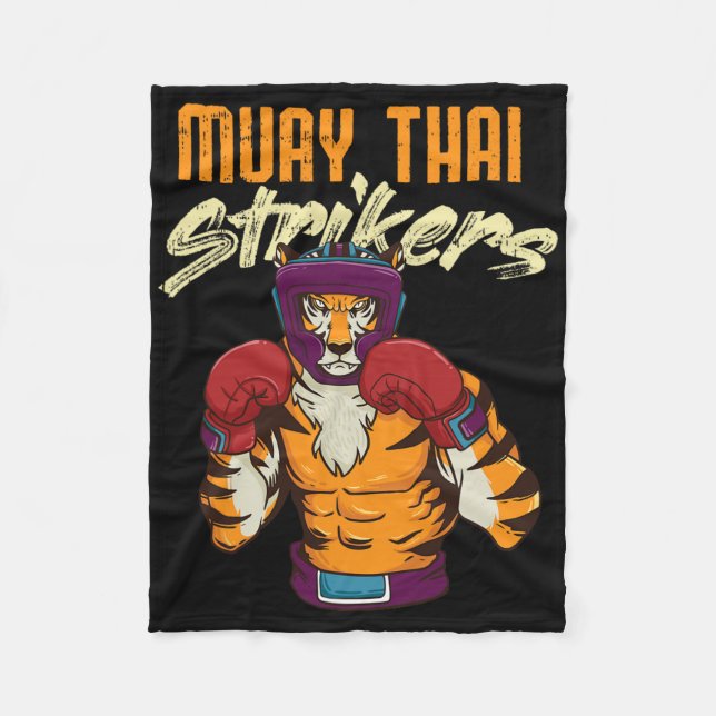 Cobertor De Velo Muay Thai Tiger Tailandês Boxing Tailândia Kickbox (Frente)