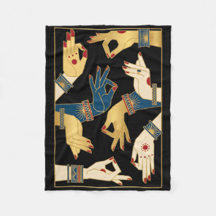 Cobertor De Velo Mudras de Dança Clássica Indiana Bharatanatyam Esp
