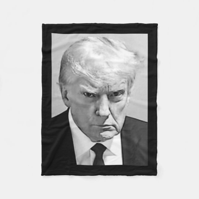 Cobertor De Velo Mug Shot - Donald Trump Mug Shot (Frente)