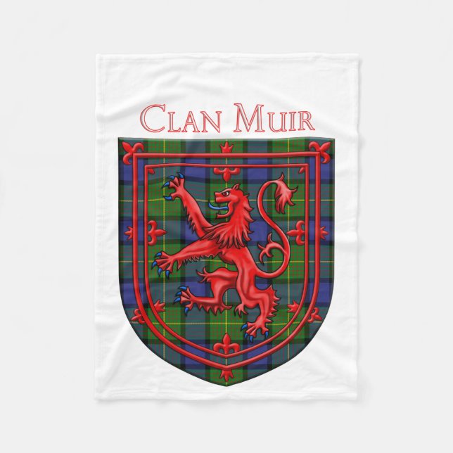 Cobertor De Velo Muir Tartan Scottish Xadrez Lion Rampant (Frente)