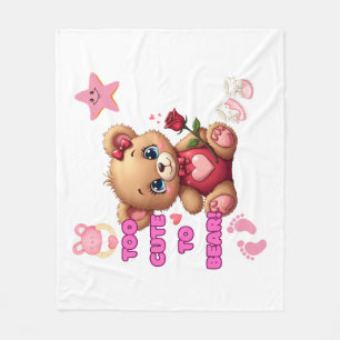 Cobertor De Velo Muito bonito para o urso - Design bebê Ursinho Nam